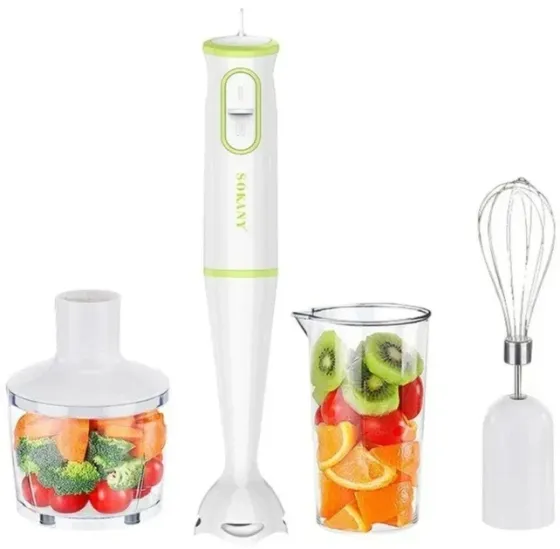 Ручной блендер Sokany SK-1718-4 погружной 4 в 1 мощностью 300 Вт для измельчения и взбивания Одесса