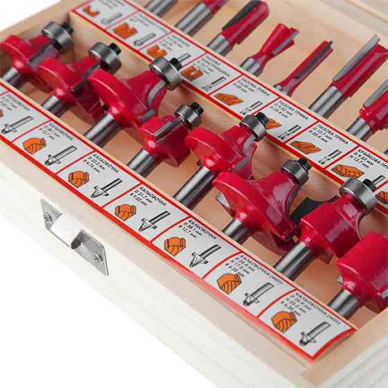 Набір фрез кінцевих INTERTOOL HT-0073 по деревині, 18 шт. - для деревообробки Львів