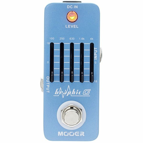Гітарна педаль еквалайзер Mooer Graphic G MEQ1, 5-смуговий EQ, True Bypass, регулювання ±18 дБ, металевий корпус Київ - фото 2