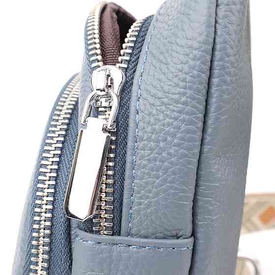 Универсальная женская сумка-слинг из натуральной кожи Vintage 22937 Синий Киев