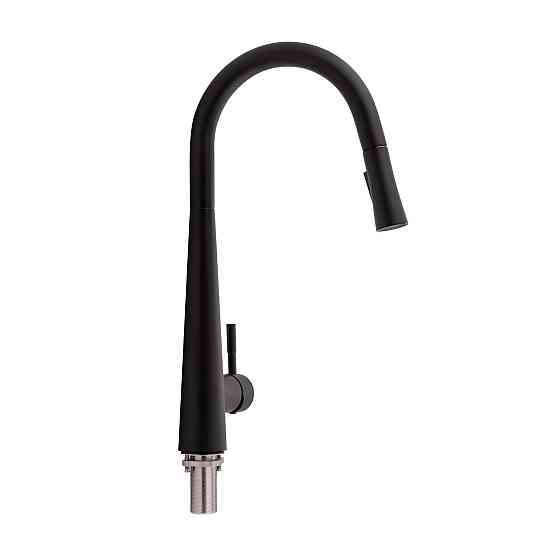 Змішувач для кухні Qtap Evicka з висувним виливом QTEVI9135103UB Black Matt Київ