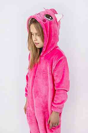 Кигуруми Котик  детский и подростковый, розовый,  комбинезон домашний топ Крохатушка одяг Киев