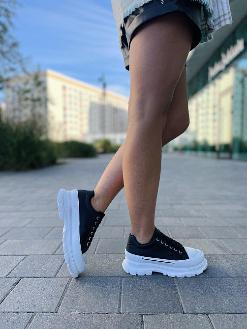 Кеды женские M122-1 черные эко-кожа размер 36-41 (4757) Коломия - фото 7