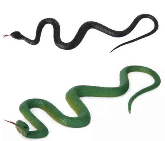 Змія гумова іграшка 23 см чорний Київ