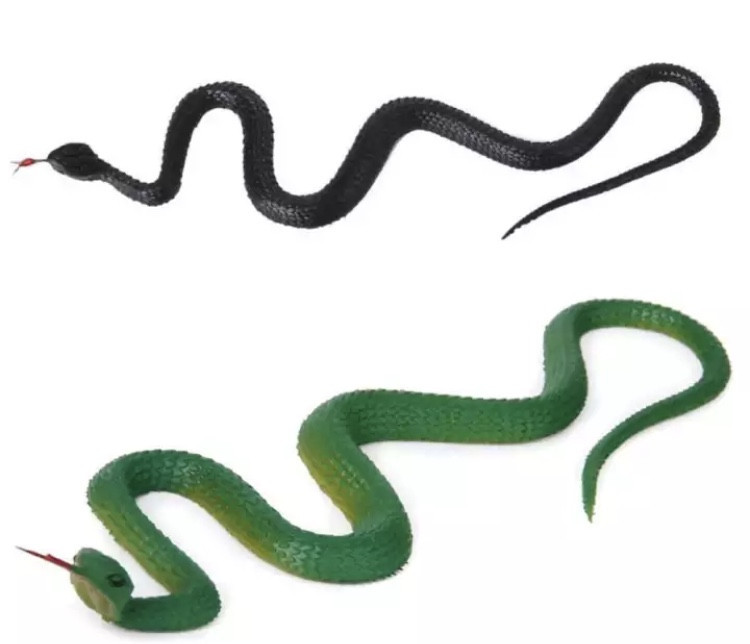 Змія гумова іграшка 23 см чорний Київ - фото 4