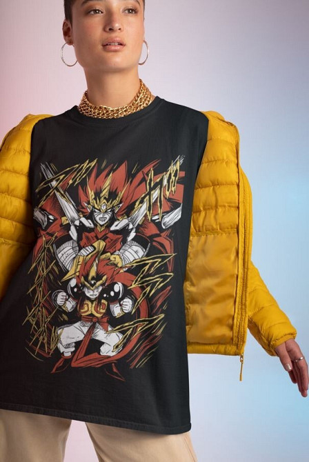 Футболка з аніме принтом Кісхін Доуджі Зенкі Аніме оверсайз (S/M/L) Чорний AnimeJ1062 Дніпро - фото 4