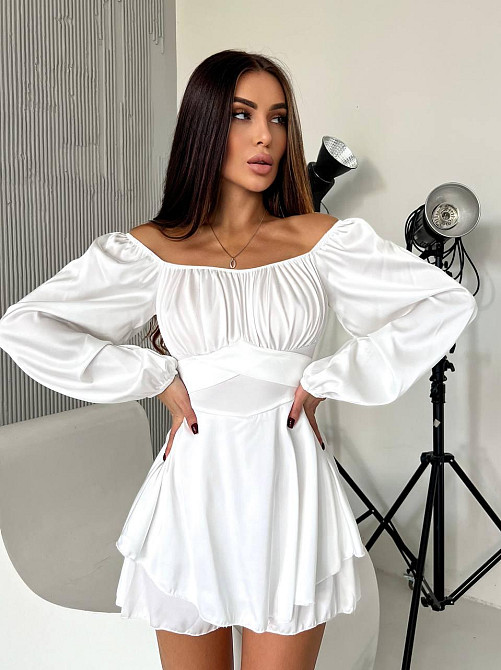 Жіночий стильний привабливий шовковий комбінезон арамі Молочний, 42/44 Одеса - фото 1