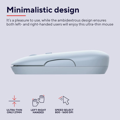 Мишка Trust Puck Wireless/Bluetooth Silent Blue (24126) Вінниця - фото 4