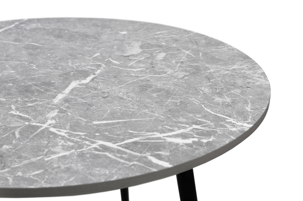 Стіл Слот D-90,УФ мармур сірий /чорні ноги Київ - фото 2