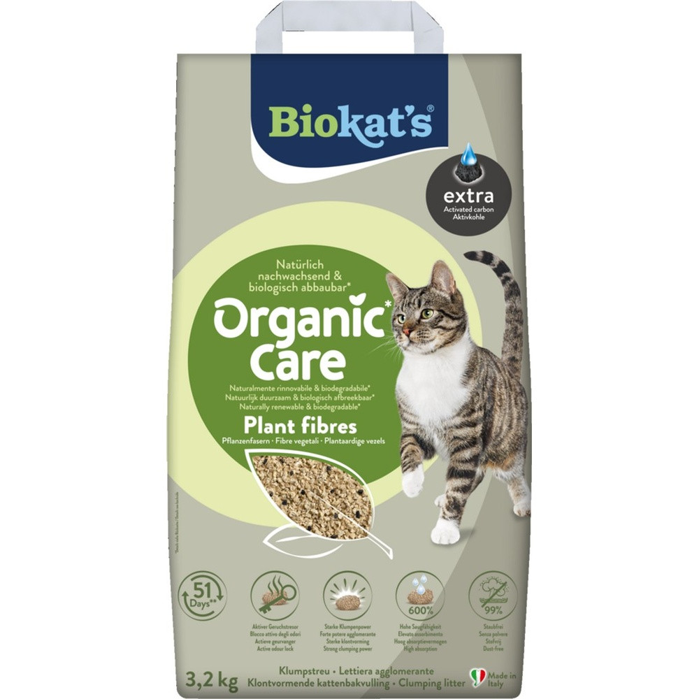 Наповнювач рослинний Biokats для котячого туалету Organic Care Extra 8л/3,2кг Киев - изображение 3
