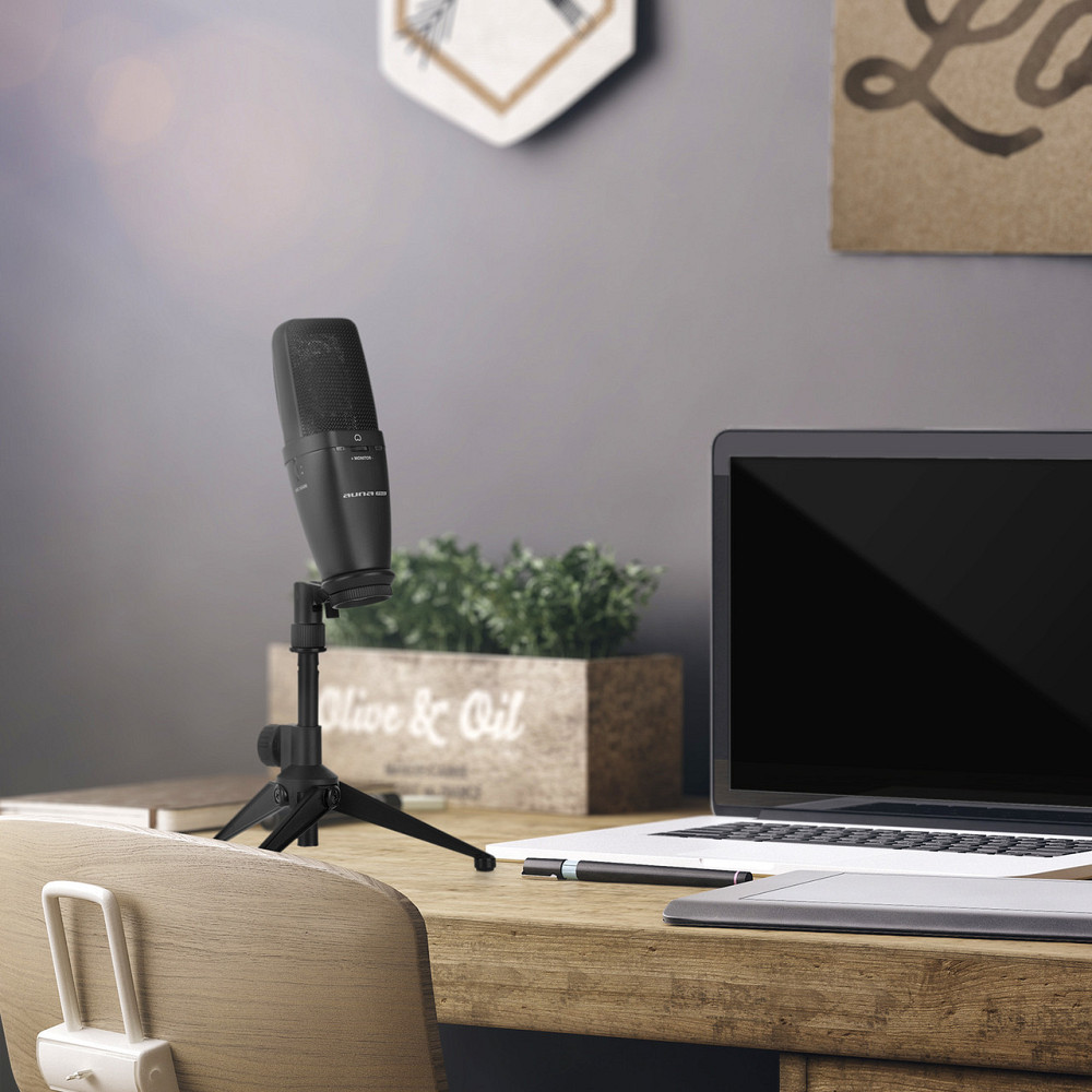 PR5-ST-4 Настільний штатив для мікрофона Настільна підставка для мікрофона Складана, чорна (Німеччина, читати Рівне - фото 2