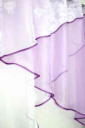 Кухонная занавеска VR-Textil № 00к сиреневый с белым 280х170 см (59-672) Киев