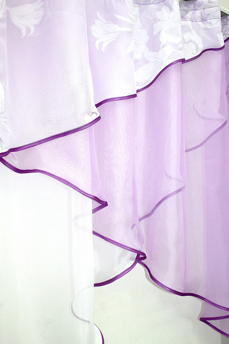 Кухонная занавеска VR-Textil № 00к сиреневый с белым 280х170 см (59-672) Киев - изображение 3