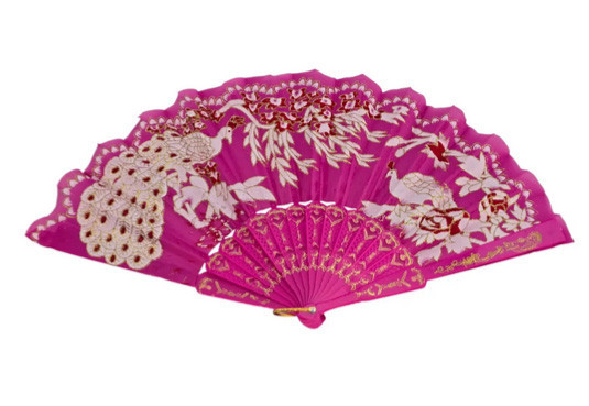 Віяло ручне красиве рожеве Павичи Київ - фото 1