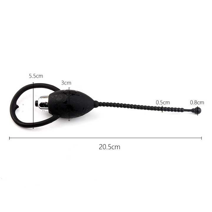 Уретральний катетер з вібрацією "Olo" - Чорний Вінниця - фото 9