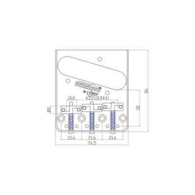 Бридж для гитары Paxphil WTB Chrome Винница