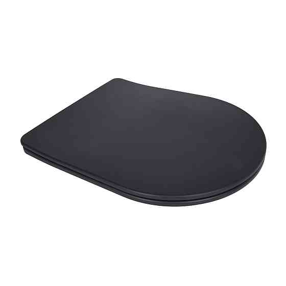 Qtap Сиденье для унитаза (Robin 660, Scorpio 520,660) 460x362x50 мм, Matt Black, с микролифтом, Slim Duroplast, Quick Release Киев