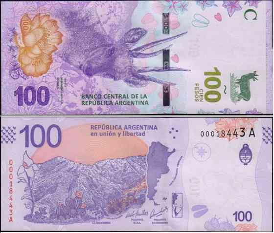 Argentina Аргентина - 100 Pesos 2018 UNC Полтава