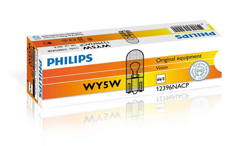 Покажнена лампа розжарювання PHILIPS 12396NACP WY5W 12 V 5 W W2,1X9,5d Харків - фото 2