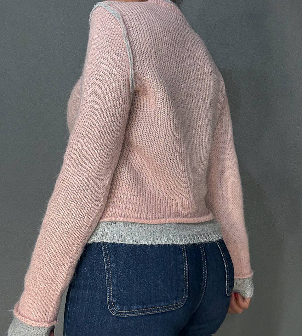 Светр жіночий A-N 8096 двошаровий в’язаний павутинка, рожевий, one size Київ - фото 4