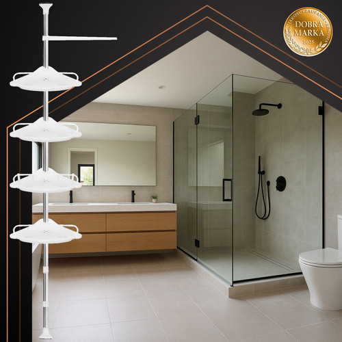 Полиця регульована для душу кутова 240-310 см 4 рівні Ruhhy (26639) Нововолинськ - фото 3