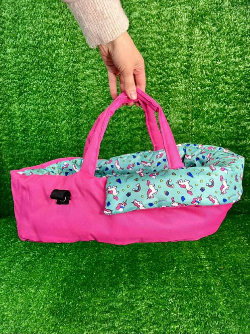 Коляска для ляльки Melogo металева з люлькою-переноскою кошиком Рожева (9369/82100) Чернігів - фото 5