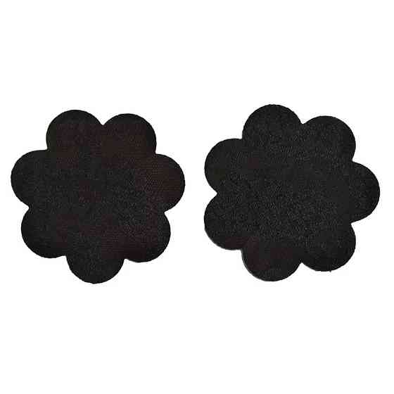 Наклейки на груди Ромашки 75 мм чорний Київ