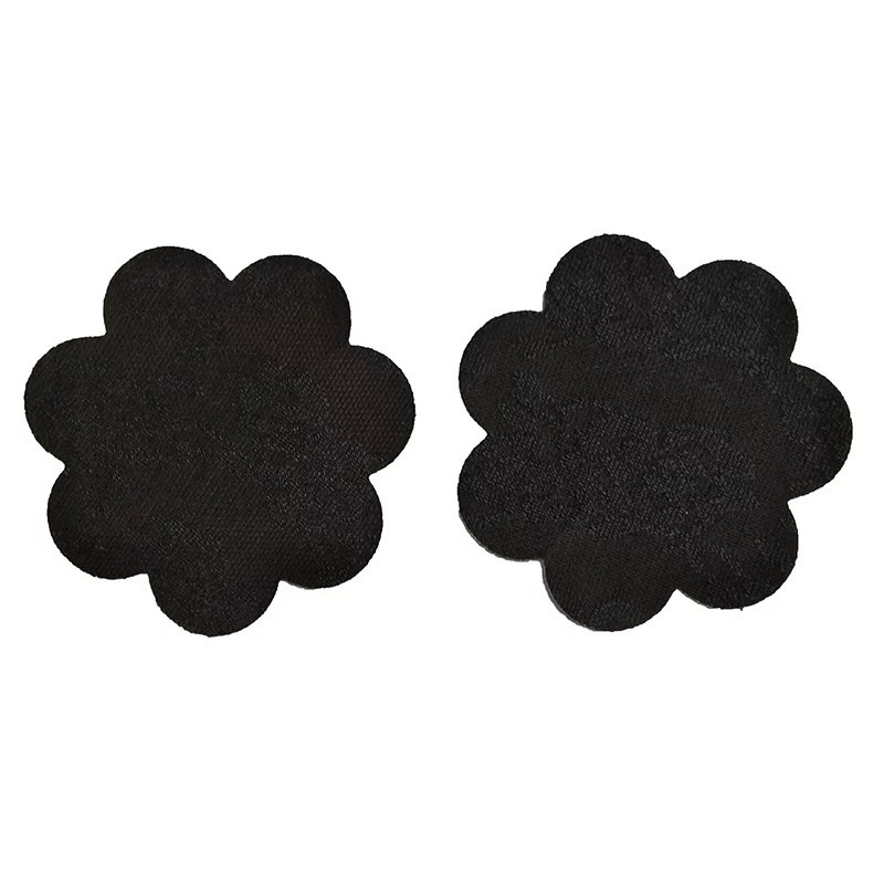 Наклейки на груди Ромашки 75 мм чорний Київ - фото 2