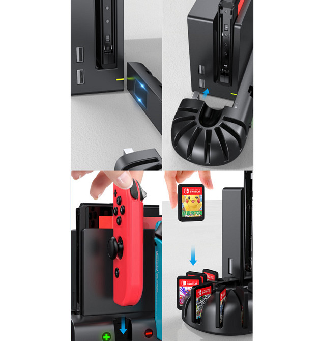 Подставка зарядка для контроллеров Nintendo Switch Standard / OLED OIVO KDD-001 Киев - изображение 3