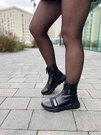 Черевики жіночі VLADEKS чорні натуральна шкіра 37р.-24см. висота 13см. (3908) Коломыя
