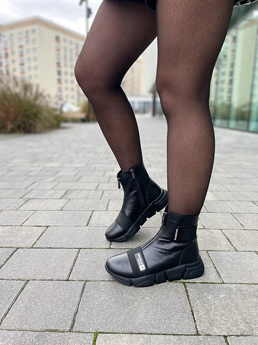Черевики жіночі VLADEKS чорні натуральна шкіра 37р.-24см. висота 13см. (3908) Коломыя - изображение 5