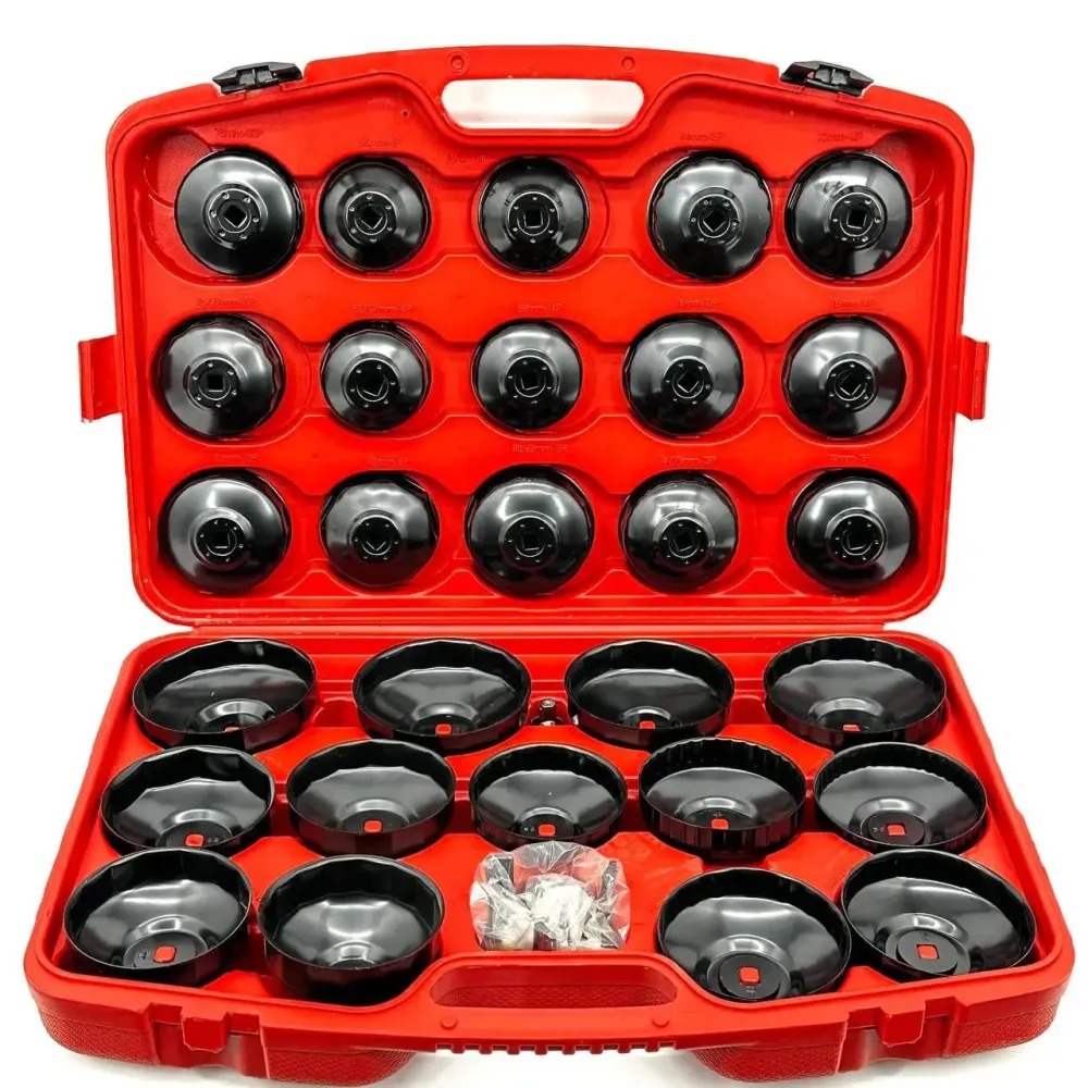 Набір для заміни масляних фільтрів LEX з адаптером та посиленими кришками в кейсі 30.шт ключі-знімачі масляних фільтрів Львів - фото 4