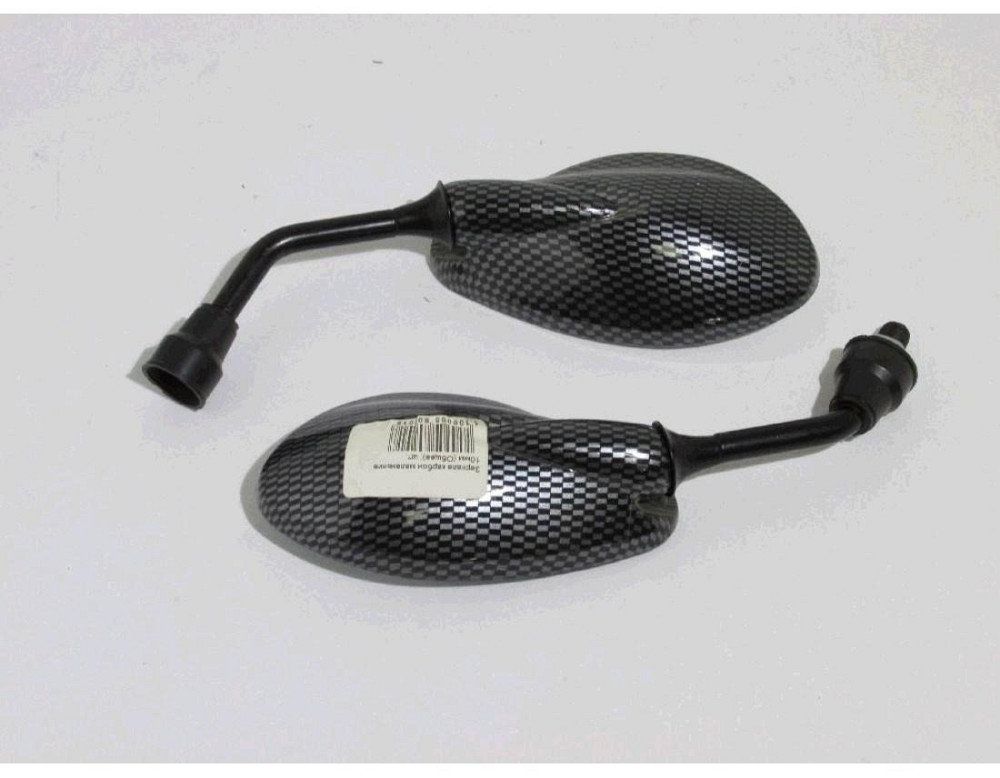 Зеркала мото овальные (карбон, 10mm) Мукачево - изображение 1