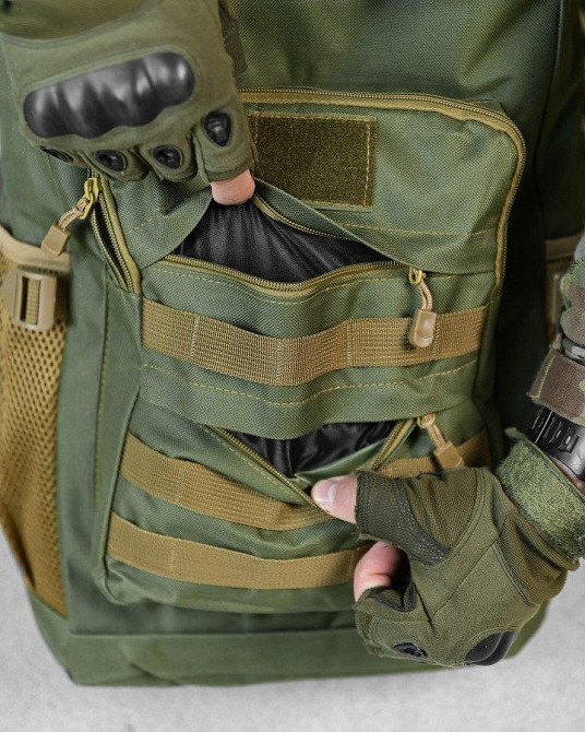 Уристичний рюкзак 60L oliva ДЛ7544 Одеса - фото 6