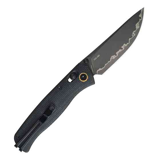 Ніж складаний туристичний SRM Medal 255L-MB3 (8.2 см) 140Cr / Micarta чорний Київ