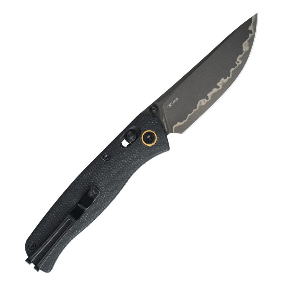 Ніж складаний туристичний SRM Medal 255L-MB3 (8.2 см) 140Cr / Micarta чорний Київ - фото 4