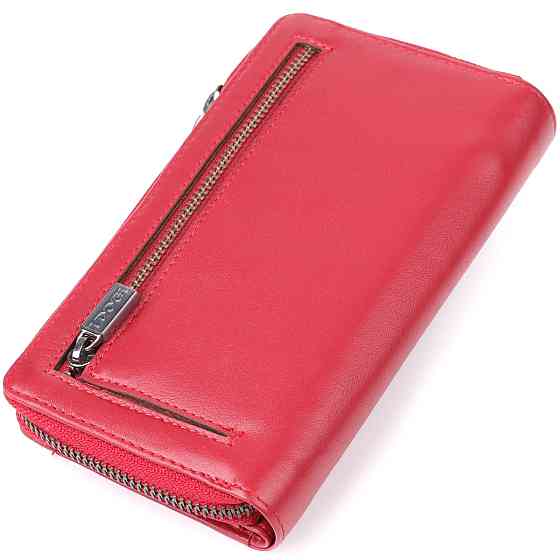 Женский вертикальный кошелек из натуральной кожи Tony Perotti 20879_1 (5084 rosso) Красный Киев