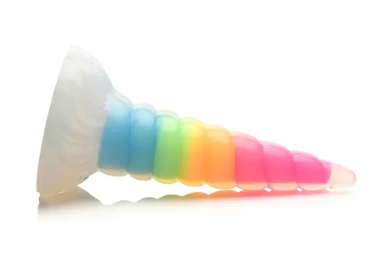 Фентезійний фалоімітатор Creature Cocks Luminescent Rainbow Silicone Dildo Львів