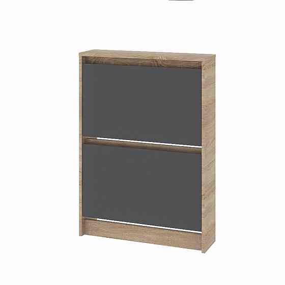 Тумба для обуви в прихожую Эверест Сити-160-2 70,2х16х95,8 см Дуб сонома/Графит (DTM-071088) Львов