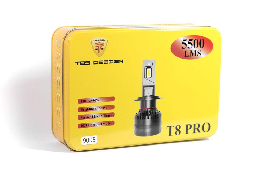 Комплект світлодіодних ламп TBS Design T8 PRO HB3 12-24 V 110 W P20d 11000 lm 6000 K Харків - фото 2