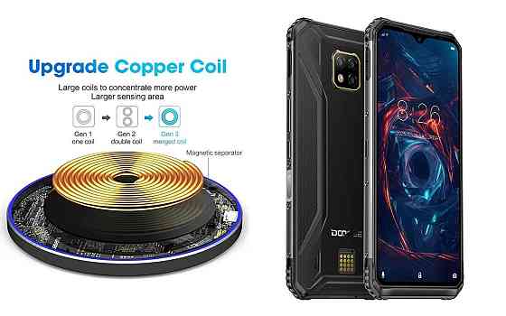 Беспроводное зарядное устройство Copper до 30W для Doogee S98, S98 Pro, USB-C, LED Киев