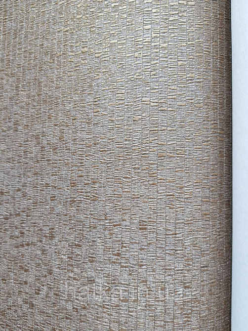 Шпалери метрові вінілові на флізелін AdaWall Beta метрові однотонні під тканину під льон білий з сірим Київ - фото 1