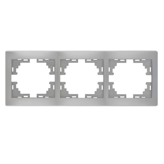 MIRA сірий металік Рамка горизонтальна 3-а без вставки Лезард Житомир