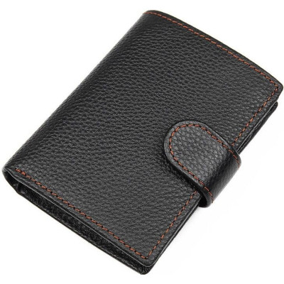 Кошелек Vintage Кожаный Черный (14591) Винница - изображение 1