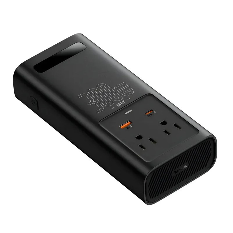 Автомобильный инвертор для электросамокатов Baseus IGBT Power Inverter 300W (110V US/JP ) Black + переходник Ковель - изображение 5