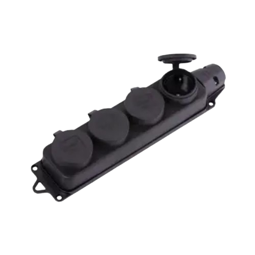 Розетка зовнішня четвертна з заглушкою каучук Лезард Житомир - фото 1