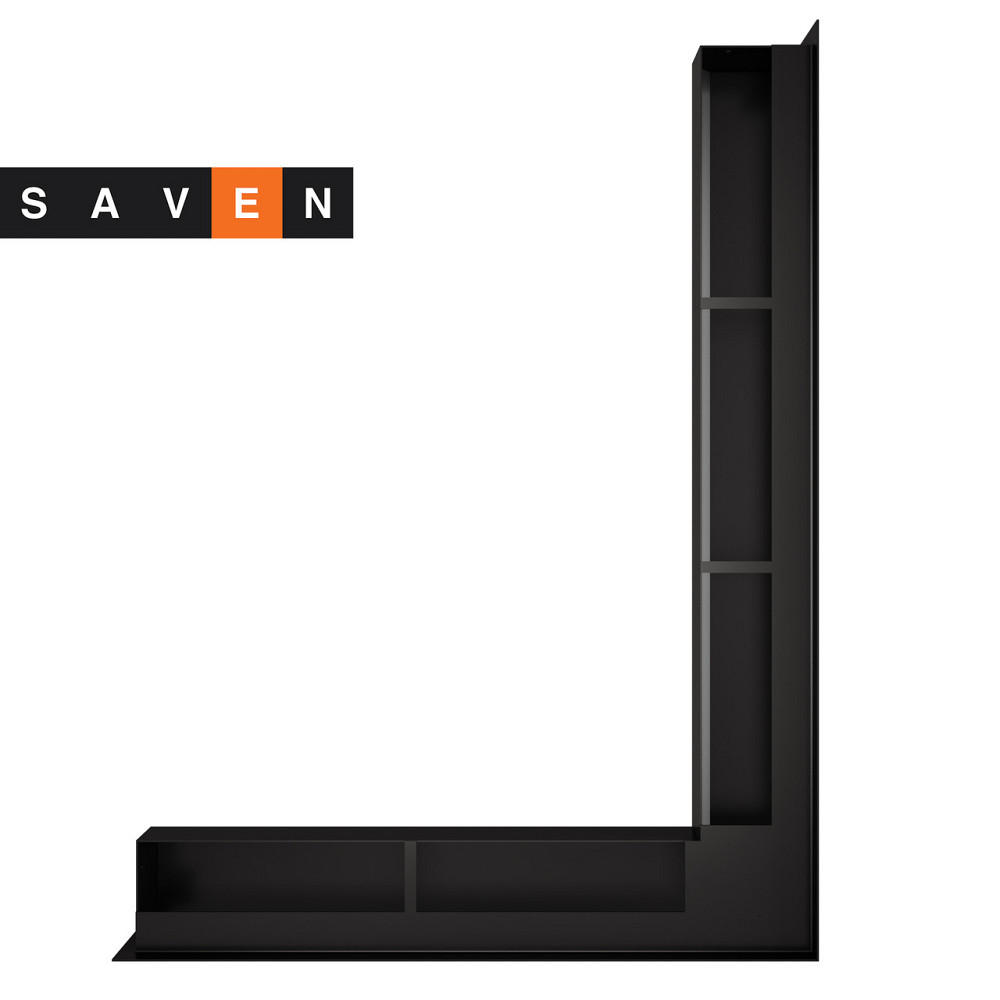 Вентиляційна решітка для каміна кутова права SAVEN Loft Angle 90х800х600 чорна Львів - фото 3