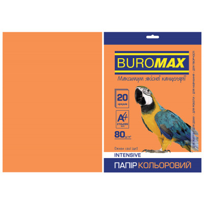 Бумага Buromax А4, 80g, INTENSIVE orange, 20sh (BM.2721320-11) Винница - изображение 1