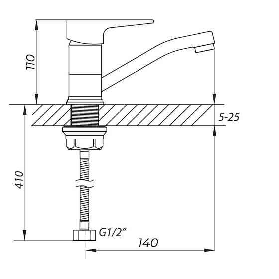 Змішувач для умивальника Zerix SOP4-B 045   ( ZX3070 ) 29756 Харків