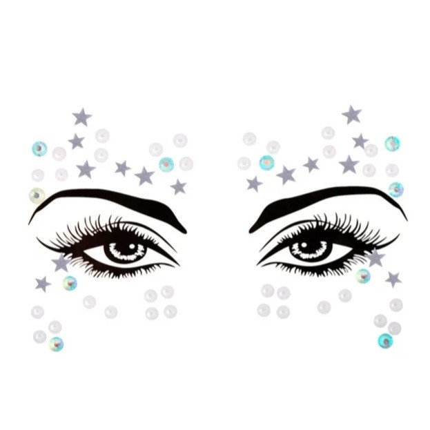 Стрази для обличчя з перлами one size різнобарвний Київ - фото 1